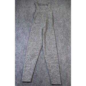 Koral Womens Space Dye Open Back Yoga Jumpsuit Grey Size Small